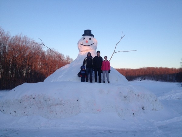 This snowman is over 20 feet tall! Just an example of how much snow Petoskey has received!